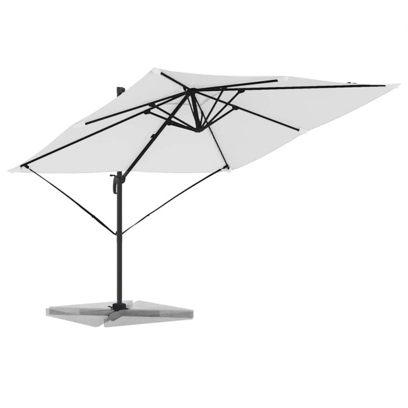 Parasol Roma Beżowy 286 x 284 x 265 cm Aluminium i Poliester