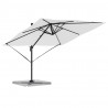 Parasol Roma Beżowy 286 x 284 x 265 cm Aluminium i Poliester