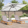 Parasol Roma Beżowy 286 x 284 x 265 cm Aluminium i Poliester