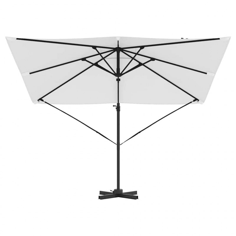 Parasol Roma Beżowy 286 x 284 x 265 cm Aluminium i Poliester