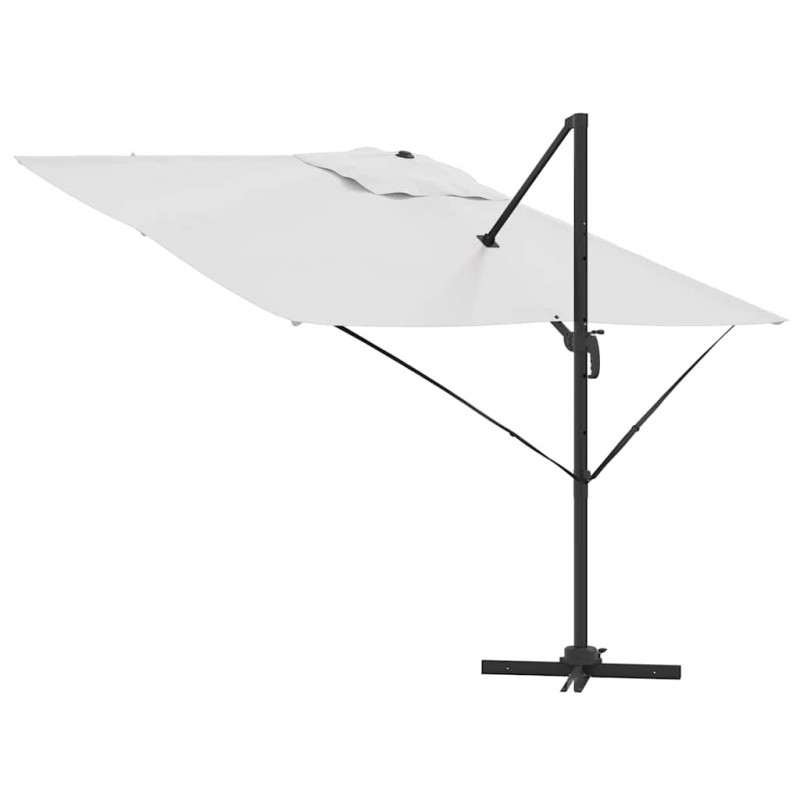 Parasol Roma Beżowy 286 x 284 x 265 cm Aluminium i Poliester