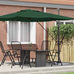 Parasol Roma Zielony 286 x 284 x 265 cm Aluminium i Poliester