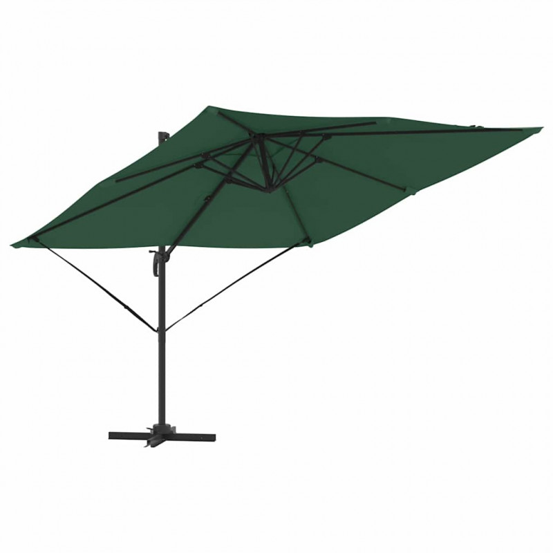 Parasol Roma Zielony 286 x 284 x 265 cm Aluminium i Poliester