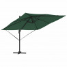 Parasol Roma Zielony 286 x 284 x 265 cm Aluminium i Poliester