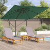 Parasol Roma Zielony 286 x 284 x 265 cm Aluminium i Poliester
