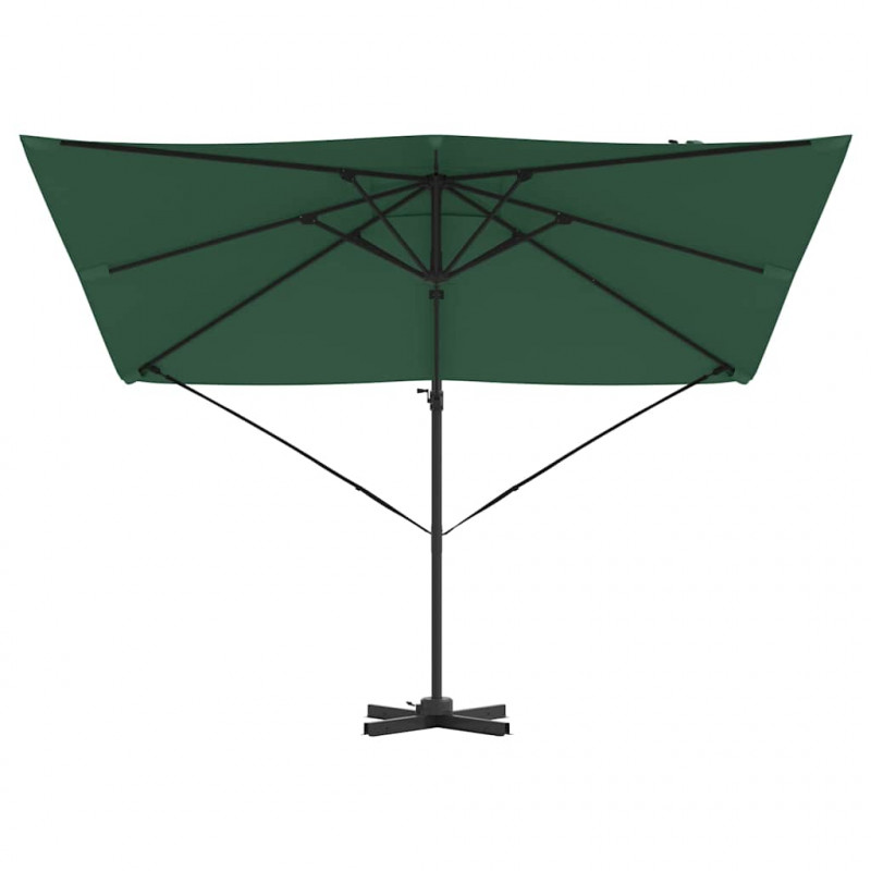 Parasol Roma Zielony 286 x 284 x 265 cm Aluminium i Poliester