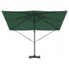 Parasol Roma Zielony 286 x 284 x 265 cm Aluminium i Poliester