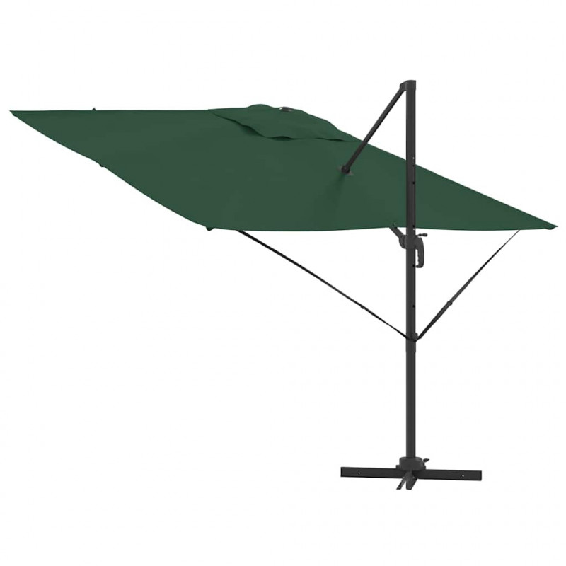 Parasol Roma Zielony 286 x 284 x 265 cm Aluminium i Poliester