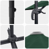 Parasol Roma Zielony 286 x 284 x 265 cm Aluminium i Poliester