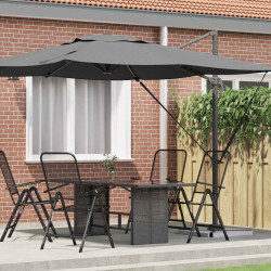 Parasol Roma Antracyt 286 x 284 x 265 cm Aluminium i Poliester
