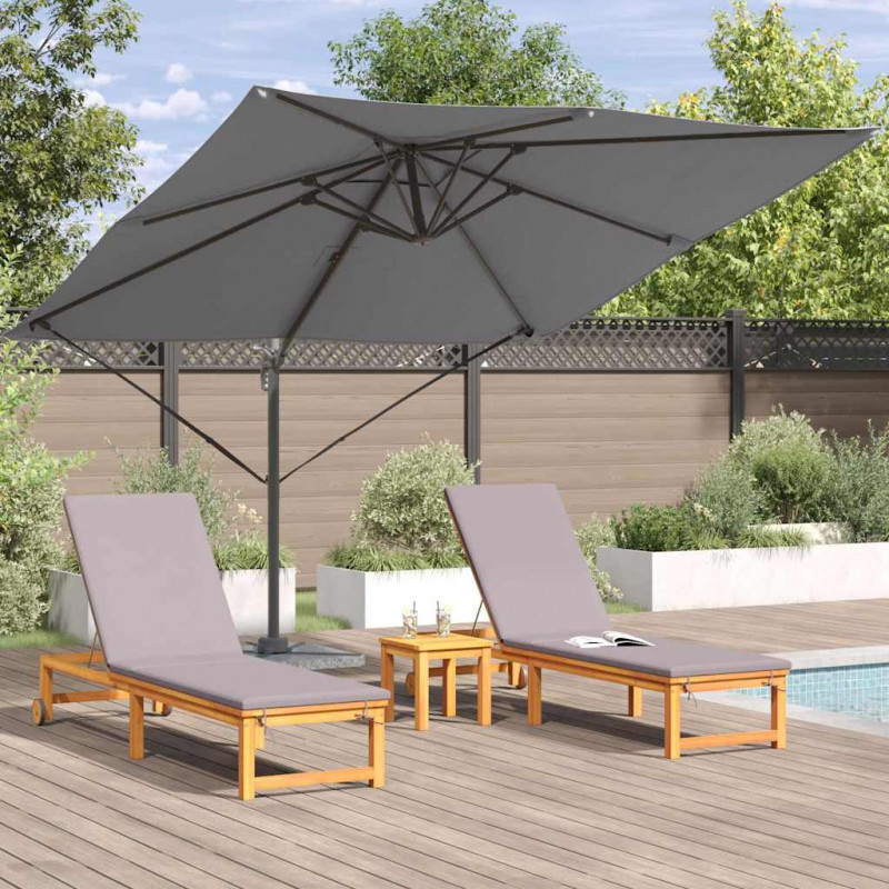 Parasol Roma Antracyt 286 x 284 x 265 cm Aluminium i Poliester