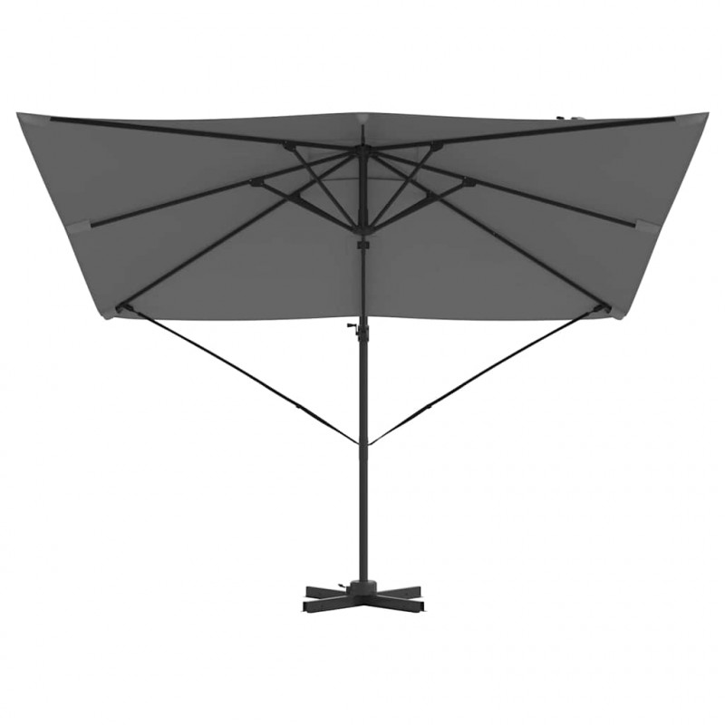 Parasol Roma Antracyt 286 x 284 x 265 cm Aluminium i Poliester