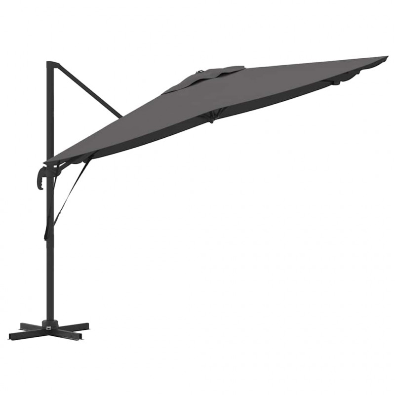 Parasol Roma Antracyt 286 x 284 x 265 cm Aluminium i Poliester