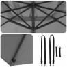 Parasol Roma Antracyt 286 x 284 x 265 cm Aluminium i Poliester