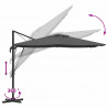 Parasol Roma Antracyt 286 x 284 x 265 cm Aluminium i Poliester