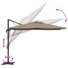 Parasol Roma Ciemnoszary 286 x 284 x 265 cm