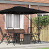 Parasol Roma Czarny 286 x 284 x 265 cm Aluminium i Poliester
