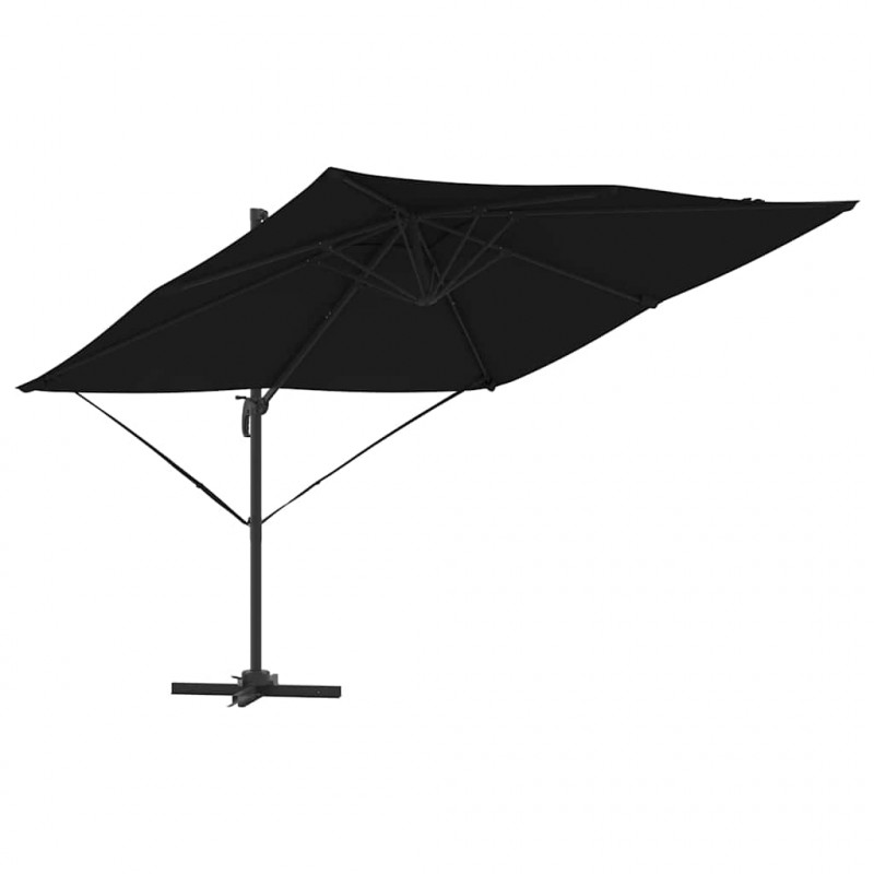 Parasol Roma Czarny 286 x 284 x 265 cm Aluminium i Poliester