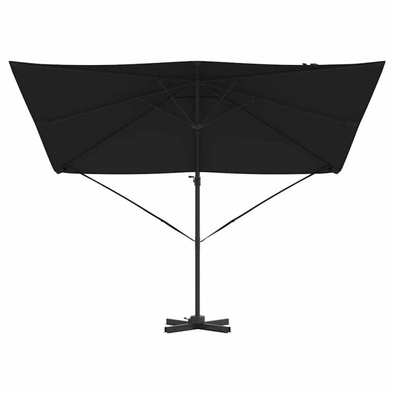 Parasol Roma Czarny 286 x 284 x 265 cm Aluminium i Poliester