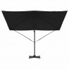Parasol Roma Czarny 286 x 284 x 265 cm Aluminium i Poliester