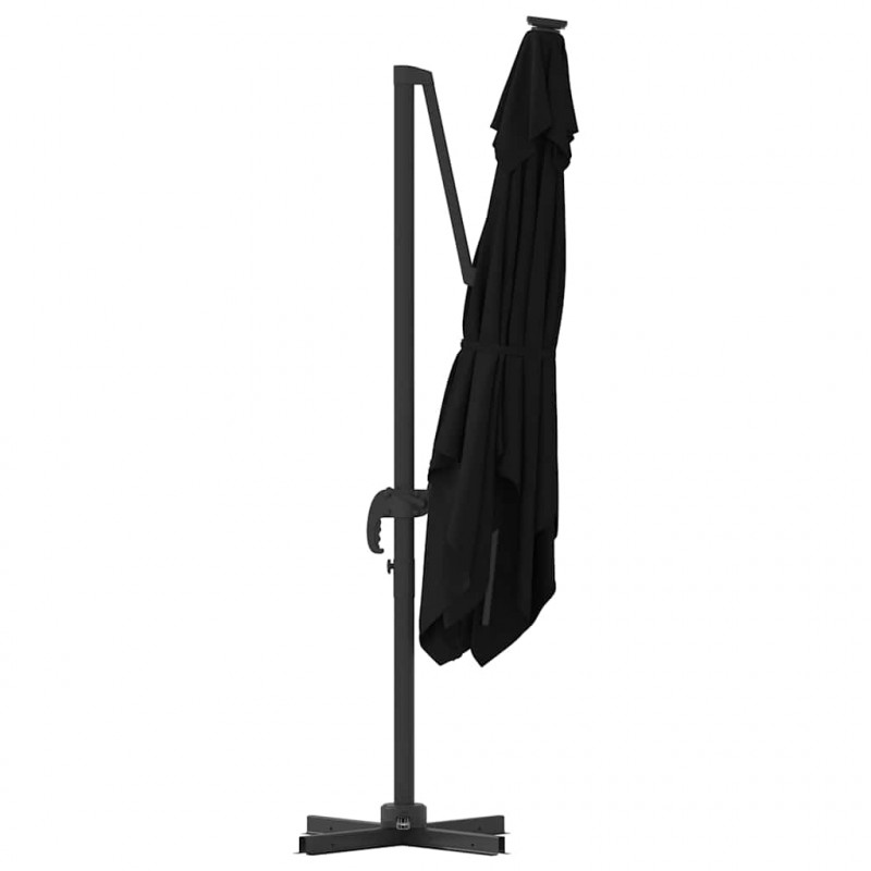 Parasol Roma Czarny 286 x 284 x 265 cm Aluminium i Poliester