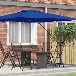 Parasol Roma Niebieski 286 x 284 x 265 cm Aluminium i Poliester