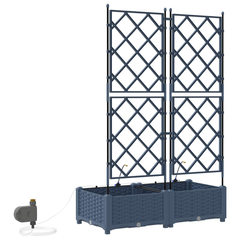 Doniczka ogrodowa 2 pcs Szary 80 x 40 x 126 cm