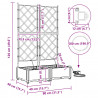 Doniczka ogrodowa 2 pcs Szary 80 x 40 x 126 cm