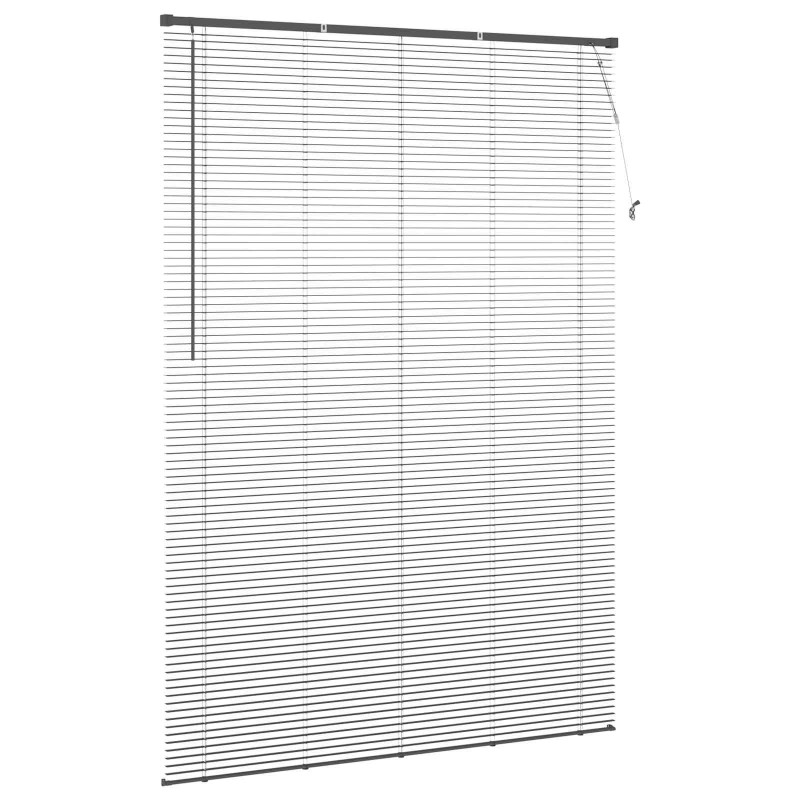 Żaluzja wenecka Z regulacją Srebrnoszary 213 x 130 cm PVC