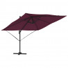 Parasol Roma Czerwony 286 x 284 x 265 cm Aluminium i Poliester