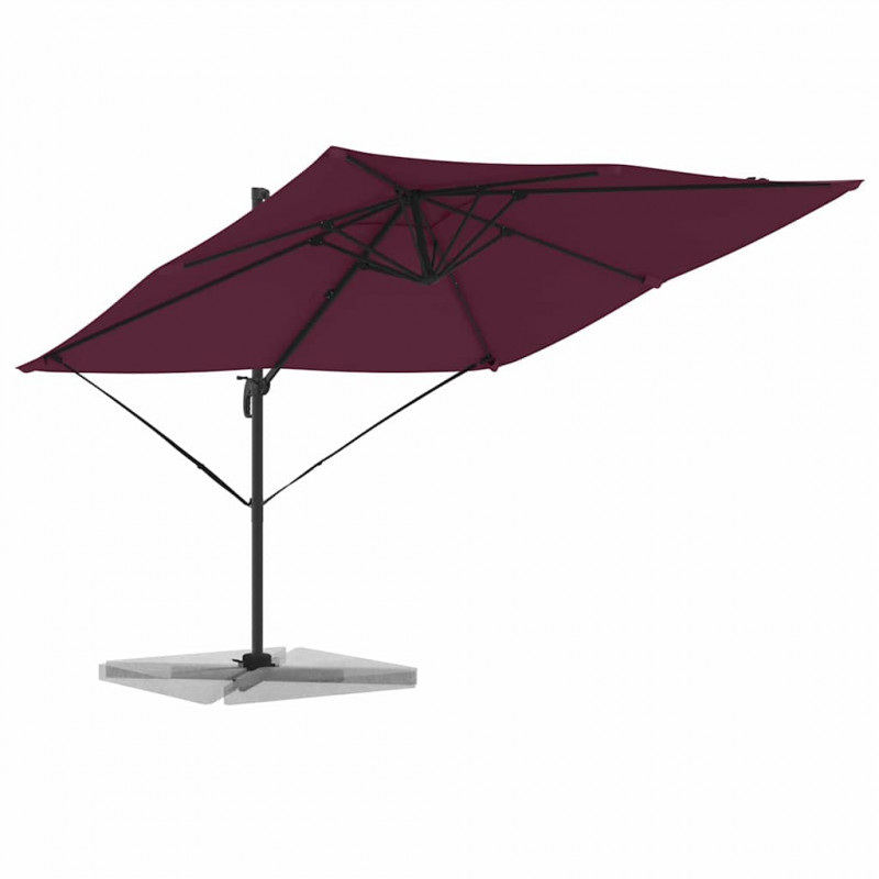 Parasol Roma Czerwony 286 x 284 x 265 cm Aluminium i Poliester