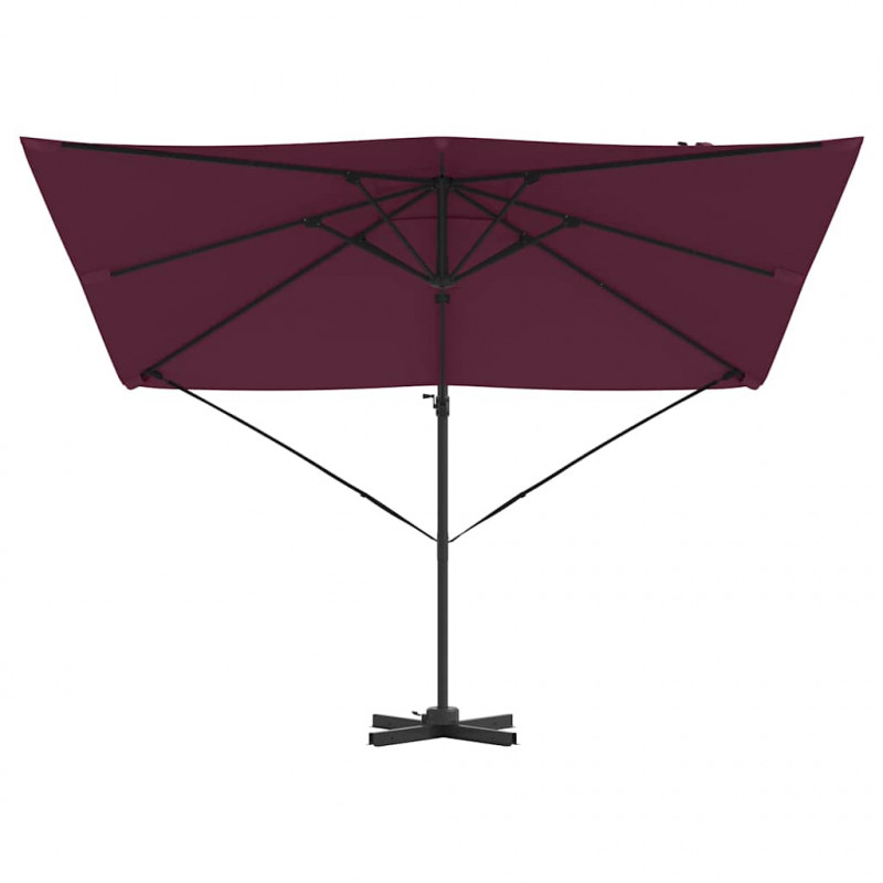 Parasol Roma Czerwony 286 x 284 x 265 cm Aluminium i Poliester