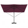 Parasol Roma Czerwony 286 x 284 x 265 cm Aluminium i Poliester