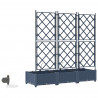 Doniczka ogrodowa 3 pcs Szary 120 x 40 x 126 cm