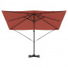 Parasol Roma Czerwony 286 x 284 x 265 cm Aluminium i Poliester