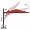 Parasol Roma Czerwony 286 x 284 x 265 cm Aluminium i Poliester