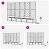Doniczka ogrodowa 5 pcs Szary 120 x 120 x 126 cm