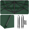 Parasol plażowy Zielony 351 x 250 x 260 cm