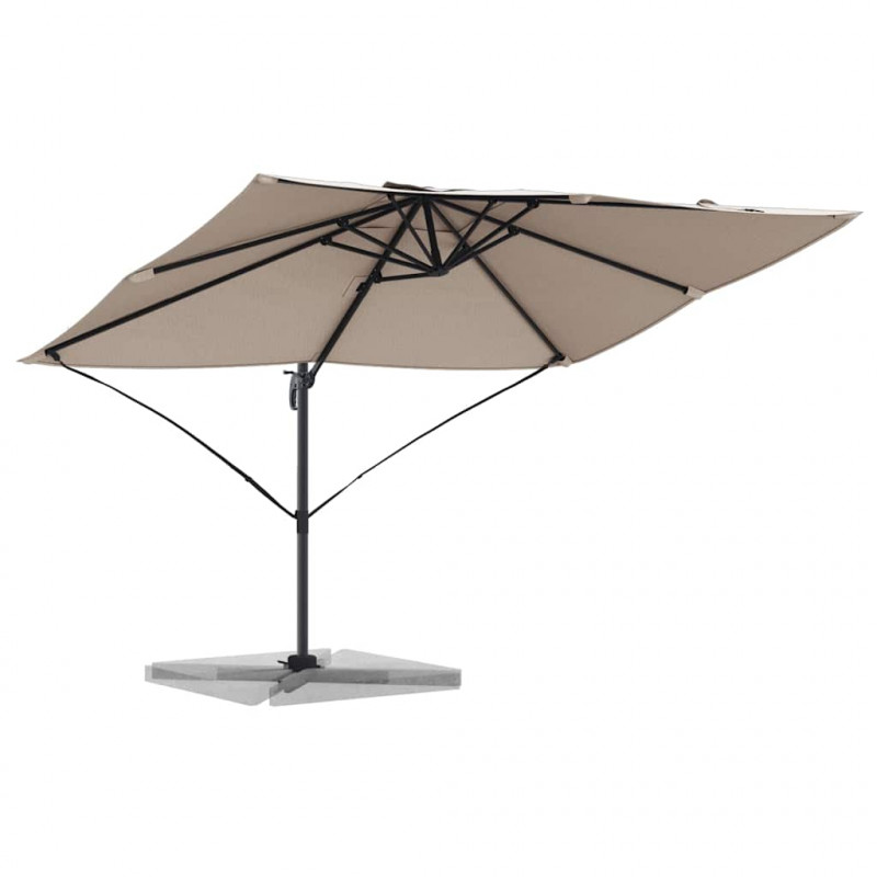 Parasol plażowy Ciemnoszary 351 x 250 x 260 cm