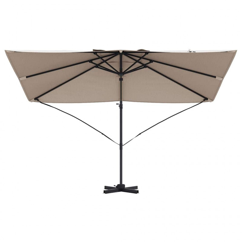 Parasol plażowy Ciemnoszary 351 x 250 x 260 cm