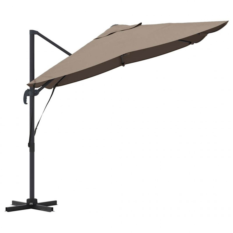 Parasol plażowy Ciemnoszary 351 x 250 x 260 cm