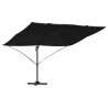 Parasol plażowy Czarny 351 x 250 x 260 cm Poliester i aluminium