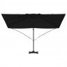 Parasol plażowy Czarny 351 x 250 x 260 cm Poliester i aluminium
