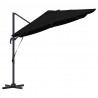 Parasol plażowy Czarny 351 x 250 x 260 cm Poliester i aluminium