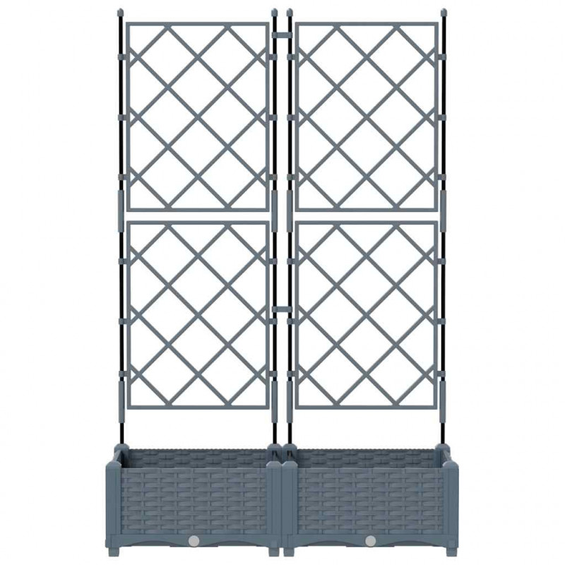 Doniczka ogrodowa 2 pcs Jasnoszary 80 x 40 x 125,5 cm