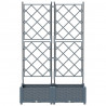 Doniczka ogrodowa 2 pcs Jasnoszary 80 x 40 x 125,5 cm