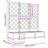 Doniczka ogrodowa 3 pcs Jasnoszary 120 x 40 x 125,5 cm