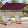 Parasol plażowy Bordeaux Czerwony 351 x 250 x 260 cm
