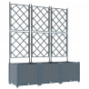 Doniczka ogrodowa 3 pcs Jasnoszary 120 x 40 x 143 cm