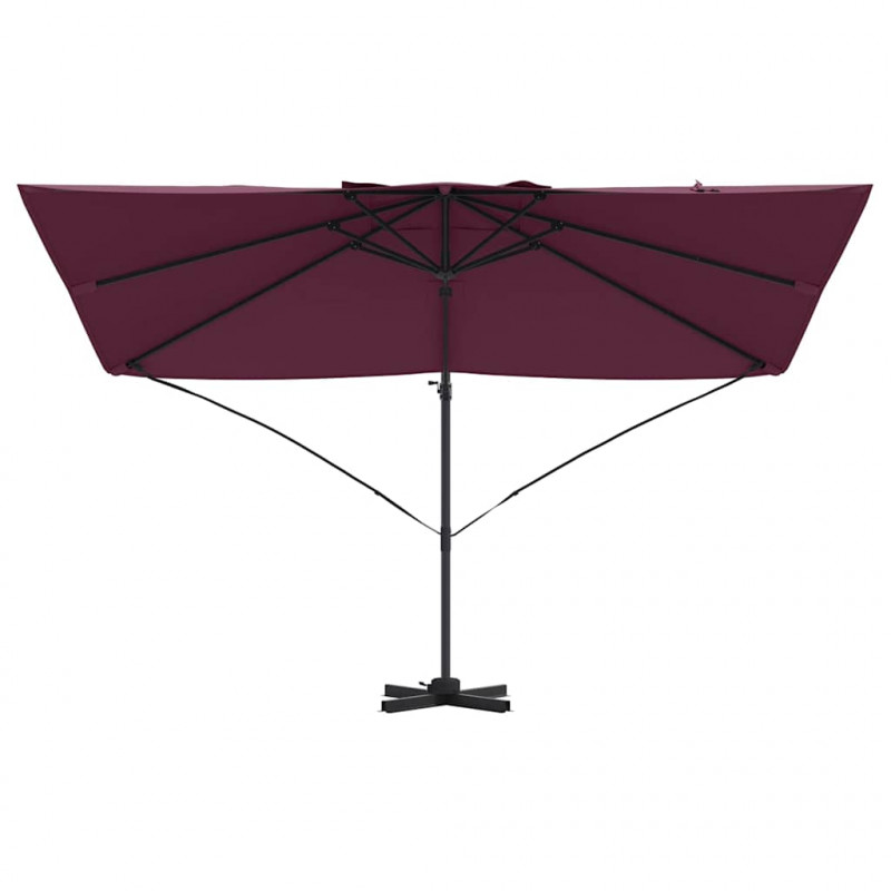 Parasol plażowy Bordeaux Czerwony 351 x 250 x 260 cm